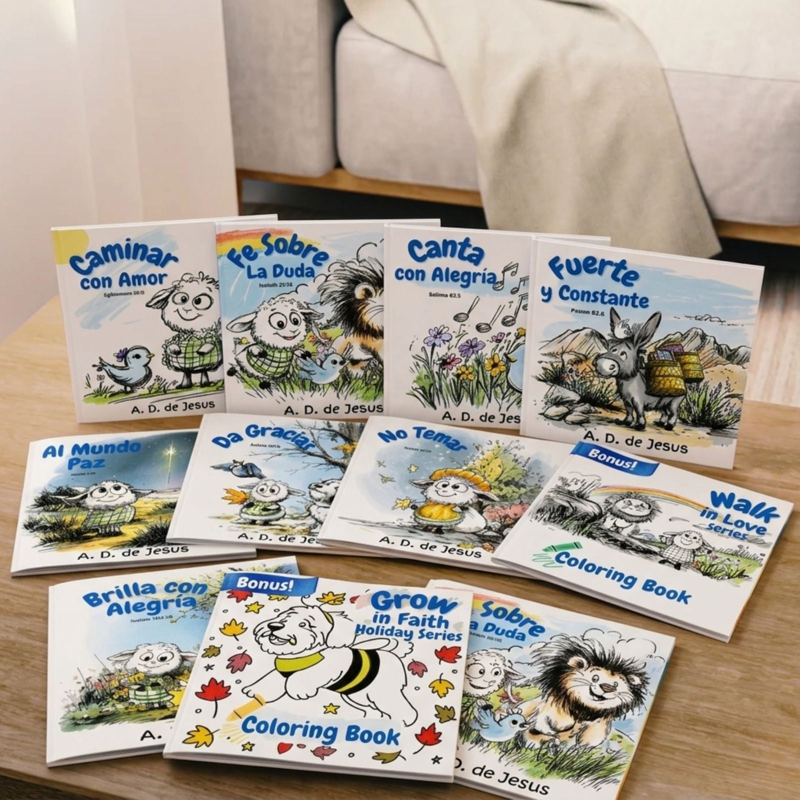 Bilingual Children's Faith Books — English & Spanish Flip Book Bundle (10 Books, 2 Languages)